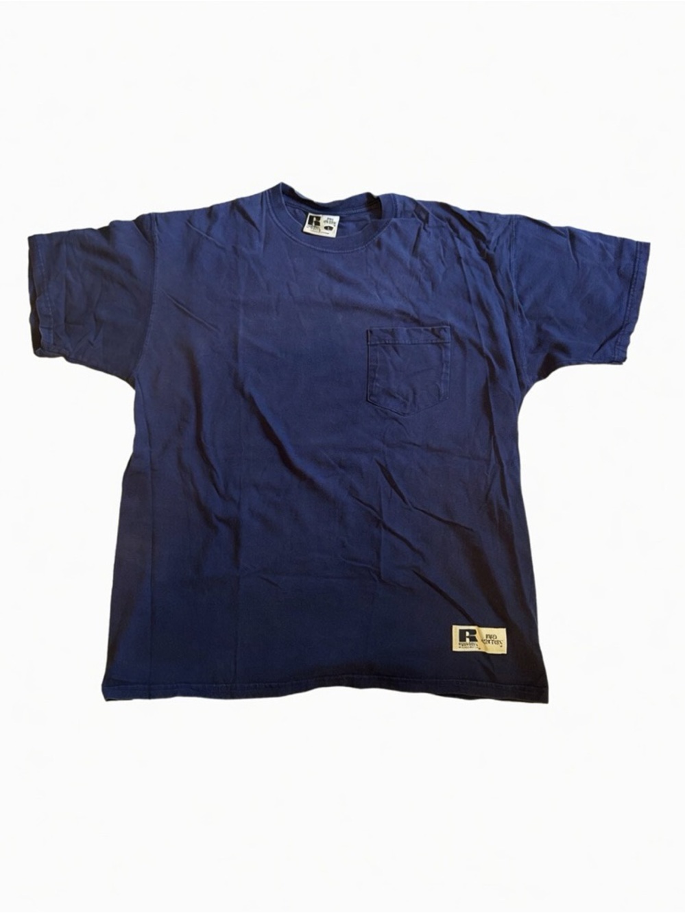 Russell Athletic Dark Blue Short-Sleeve Pocket Tee